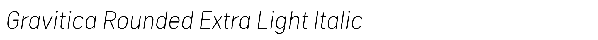 Gravitica Rounded Extra Light Italic image